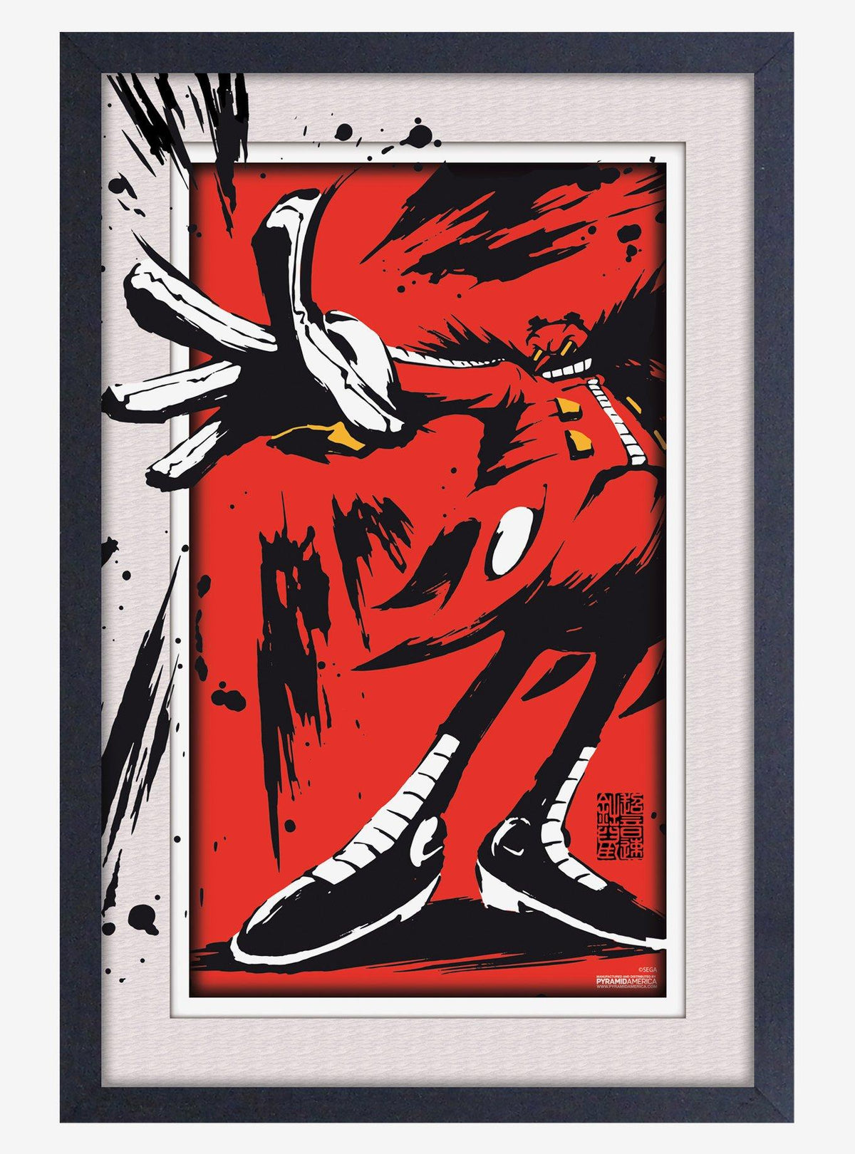 Póster enmarcado Sonic the Hedgehog: Eggman Splatter
