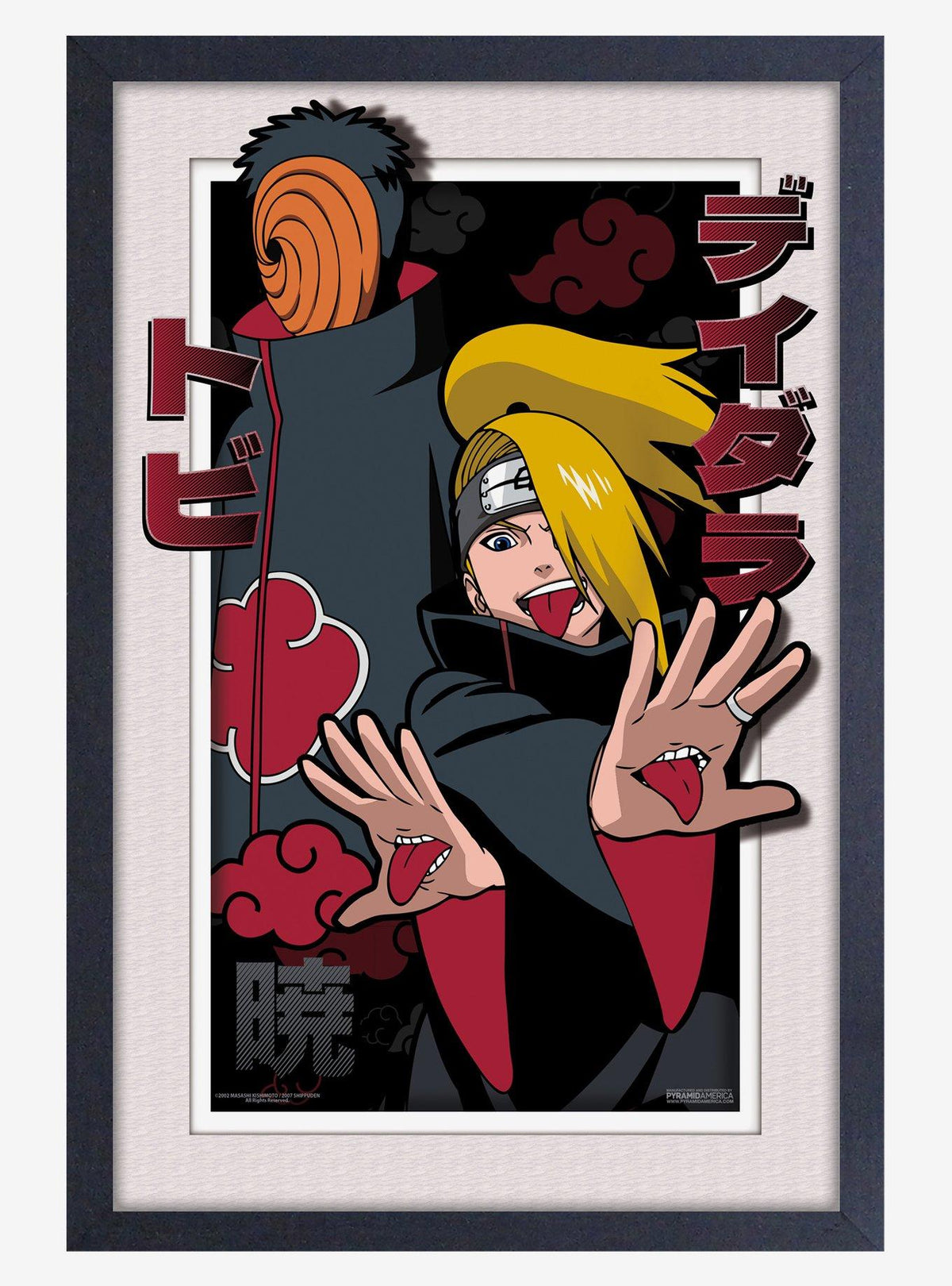 Naruto Shippuden: Póster enmarcado de Deidara y Tobi