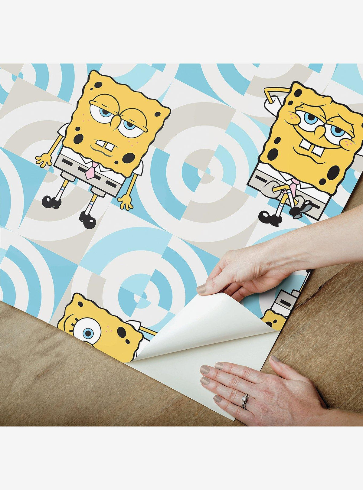 Papel mural autoadhesivo SpongeBob SquarePants Caras Divertidas