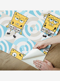 Papel mural autoadhesivo SpongeBob SquarePants Caras Divertidas