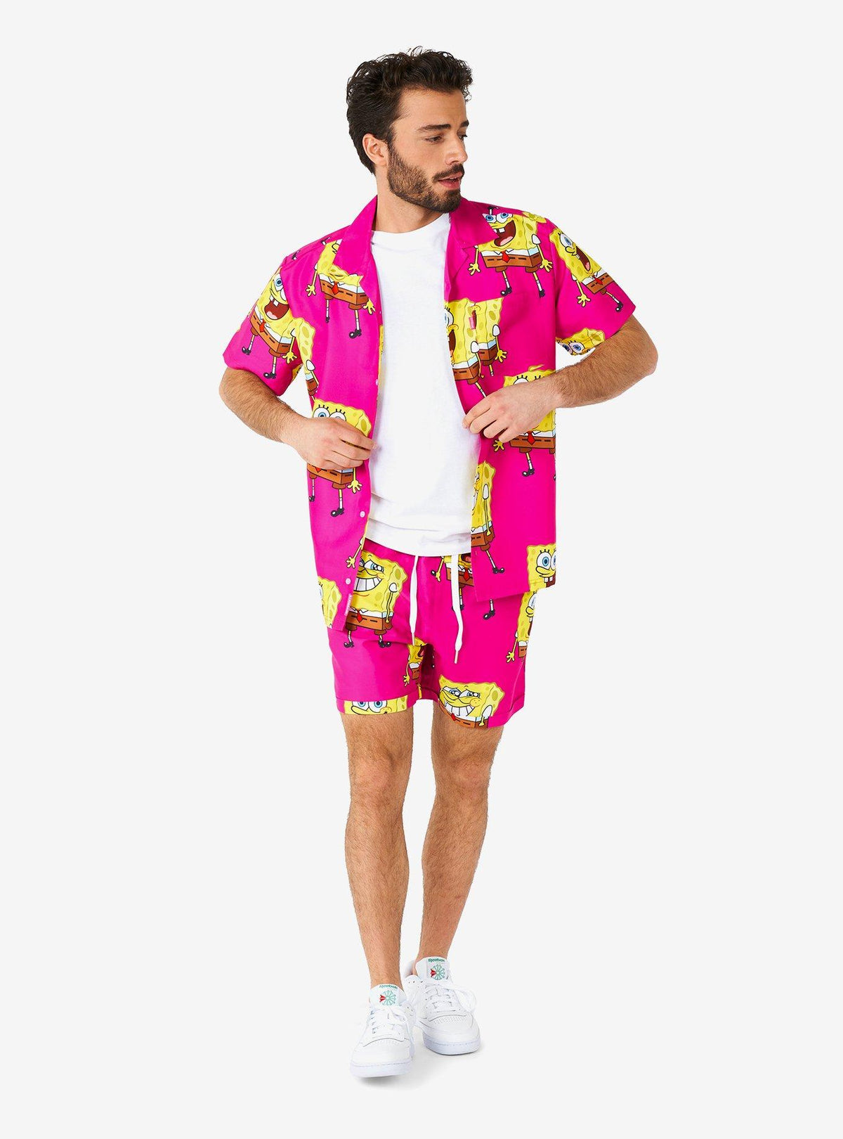 Set rosado de camisa y shorts de SpongeBob SquarePants