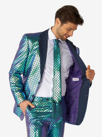 Traje elegante con diseño de pez