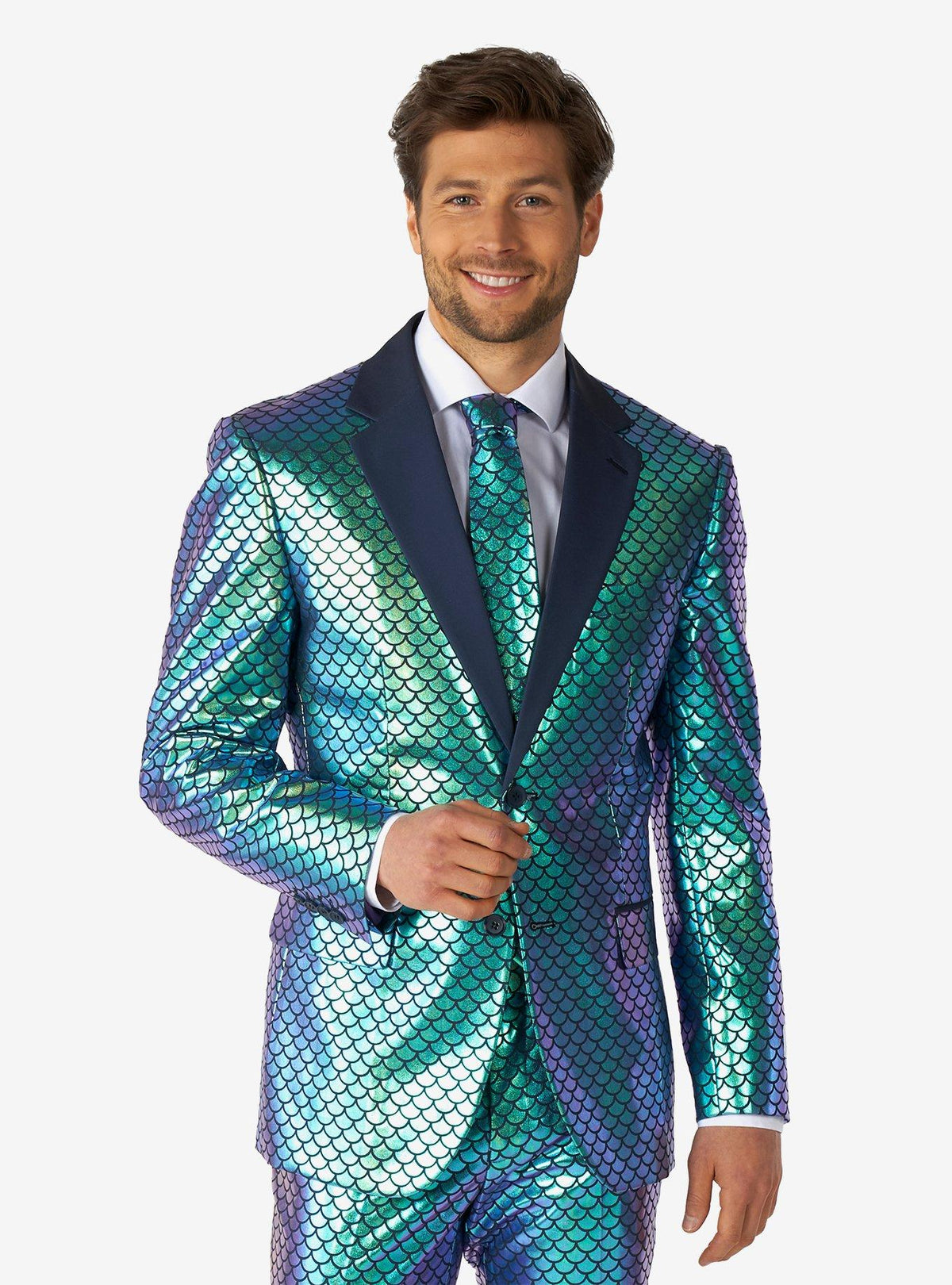 Traje elegante con diseño de pez
