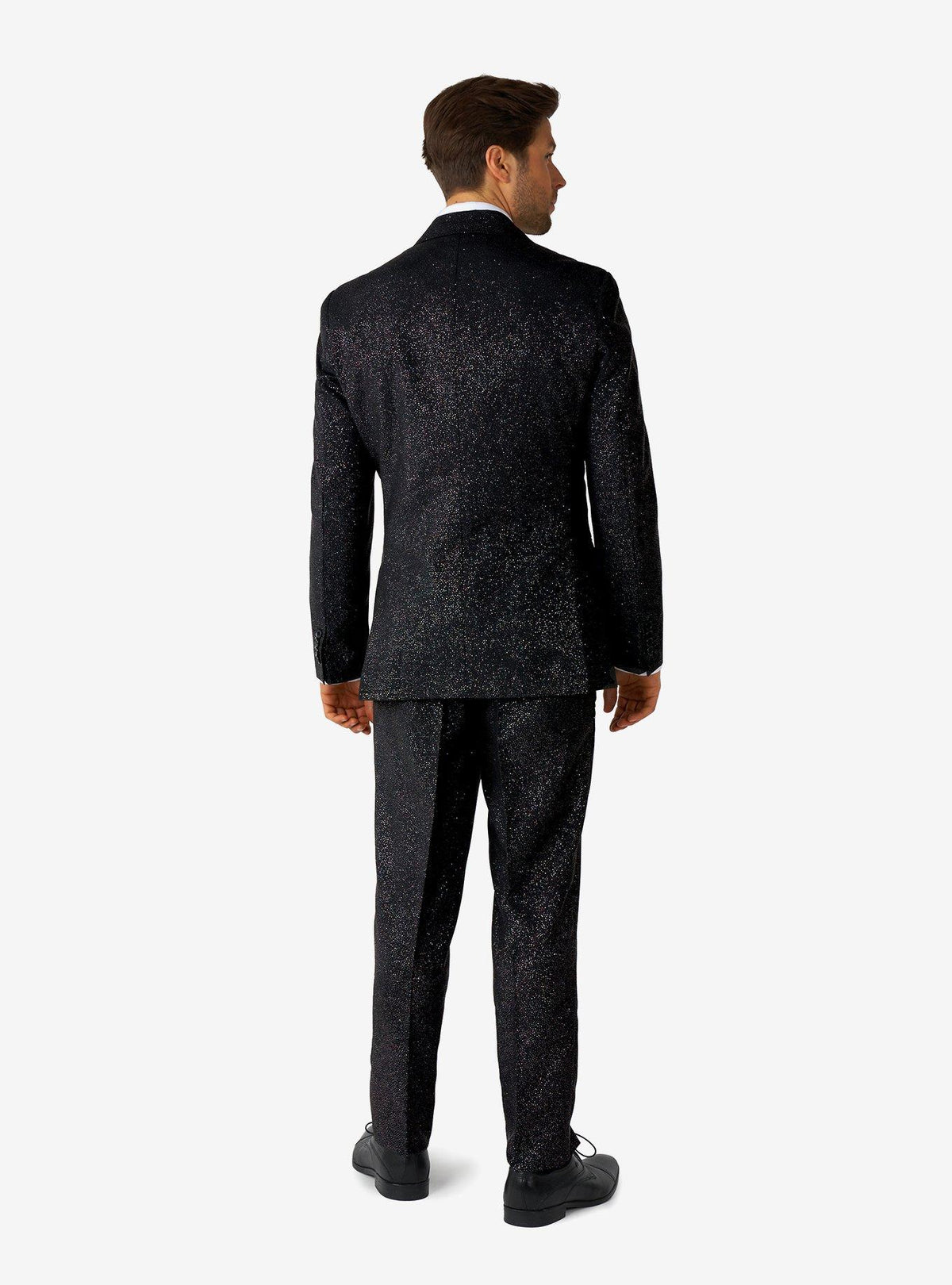 Traje negro con brillo