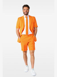 Traje de verano naranja con short