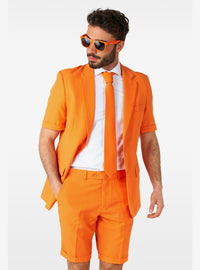 Traje de verano naranja con short