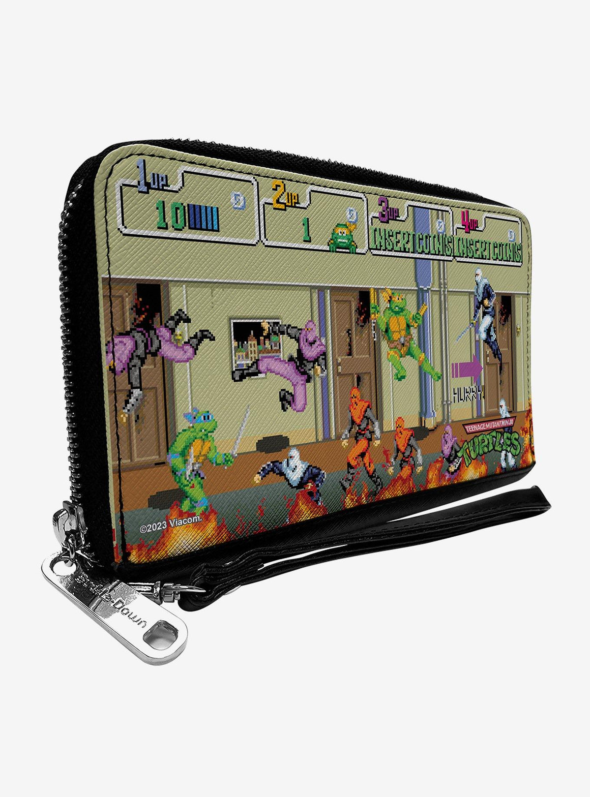 Billetera con cierre Tortugas Ninja 8 Bit Video Battle