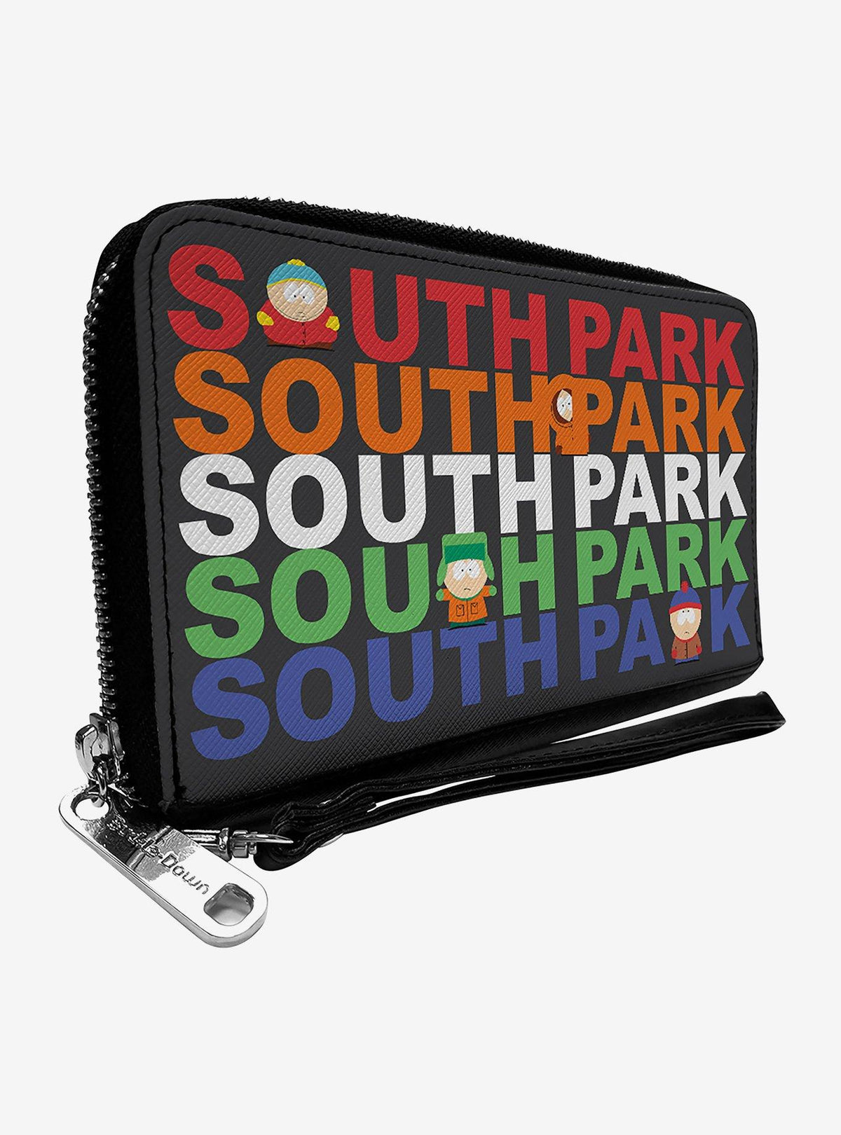 Billetera South Park con logos repetidos
