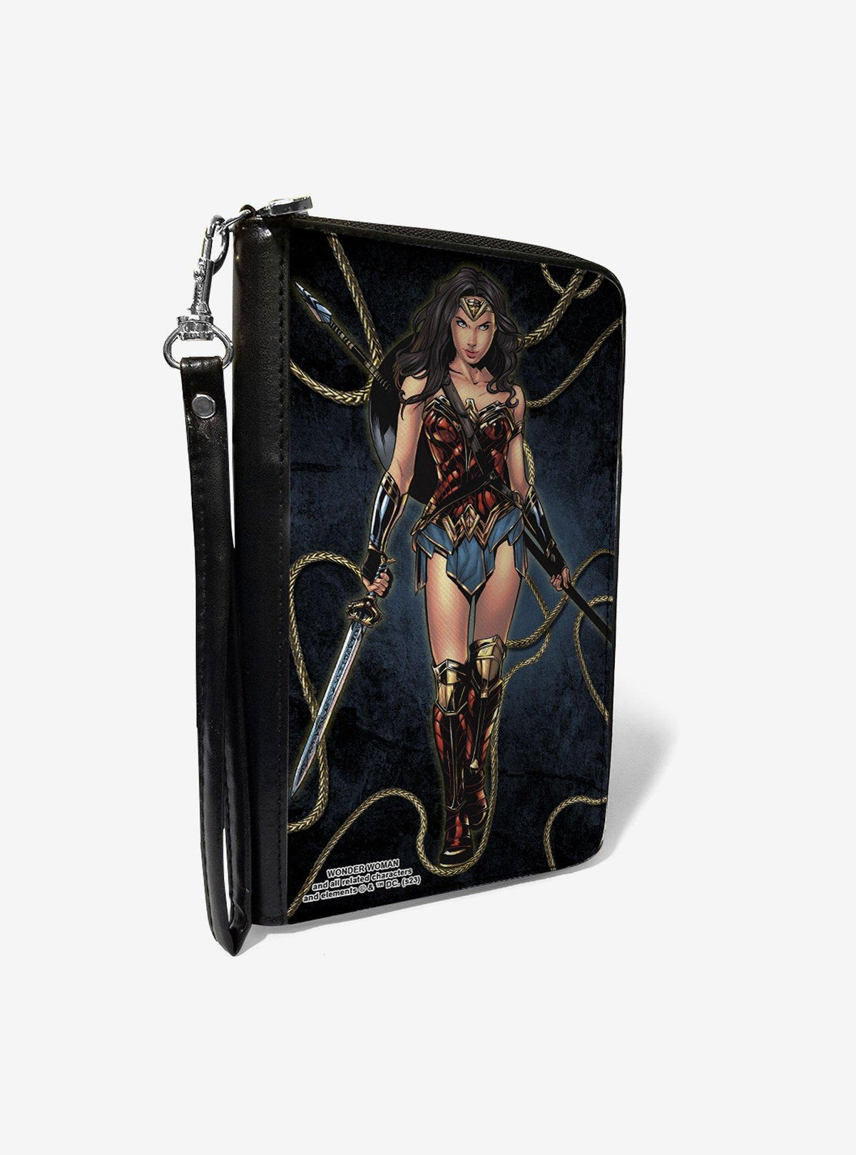 Billetera Wonder Woman: espadas y Lazo de la Verdad