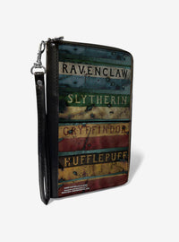 Harry Potter: Billetera con cierre y estandartes de las casas