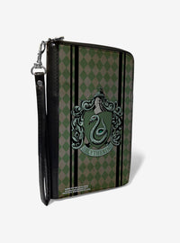 Billetera Harry Potter Slytherin con escudo y rombos