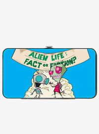 Billetera rígida Invader Zim y GIR con diseño alienígena