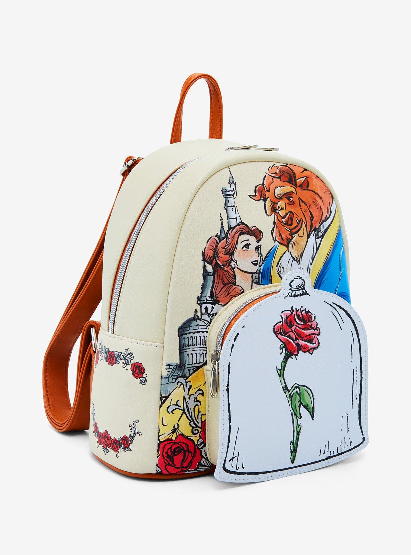 Mochila mini Disney Beauty and the Beast con rosa