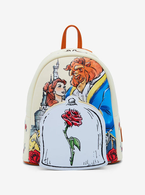 Mochila mini Disney Beauty and the Beast con rosa