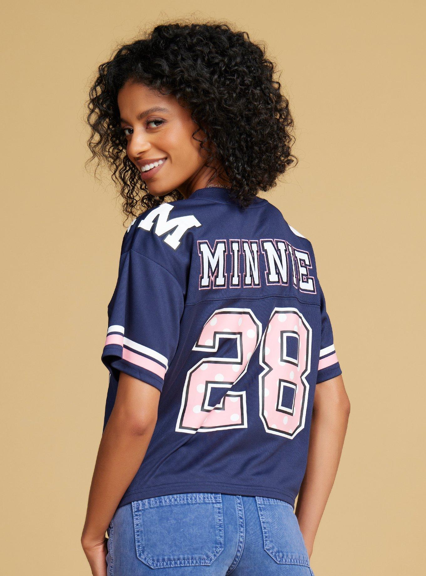 Polera de fútbol corta de Minnie Mouse para mujer