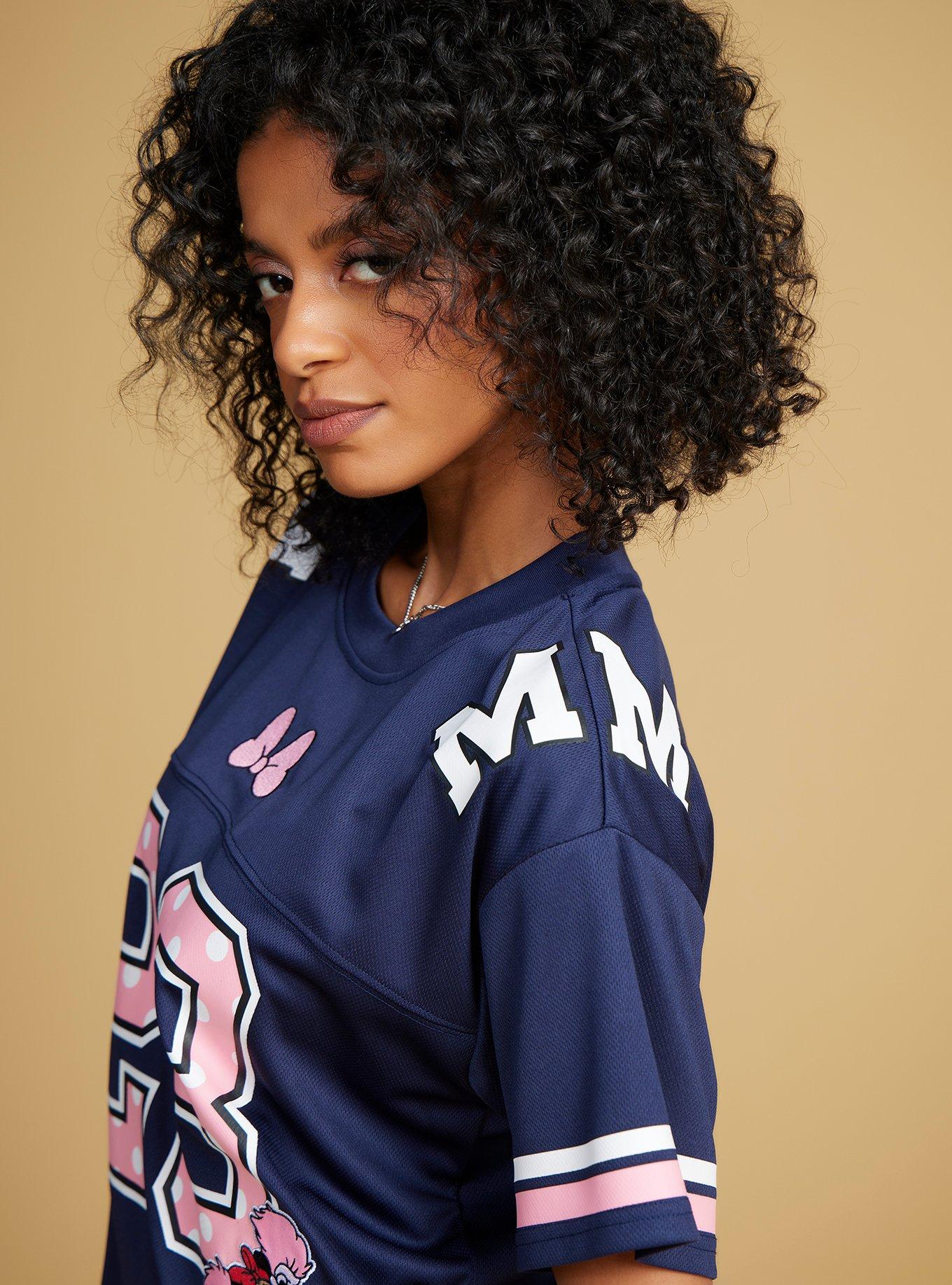 Polera de fútbol corta de Minnie Mouse para mujer