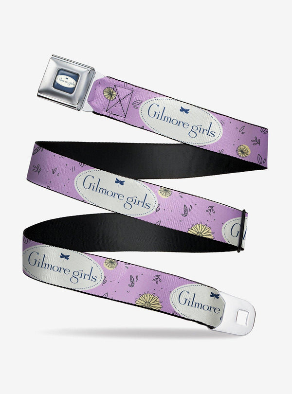 Cinturón lila Gilmore Girls con logo y pétalos · Space Store