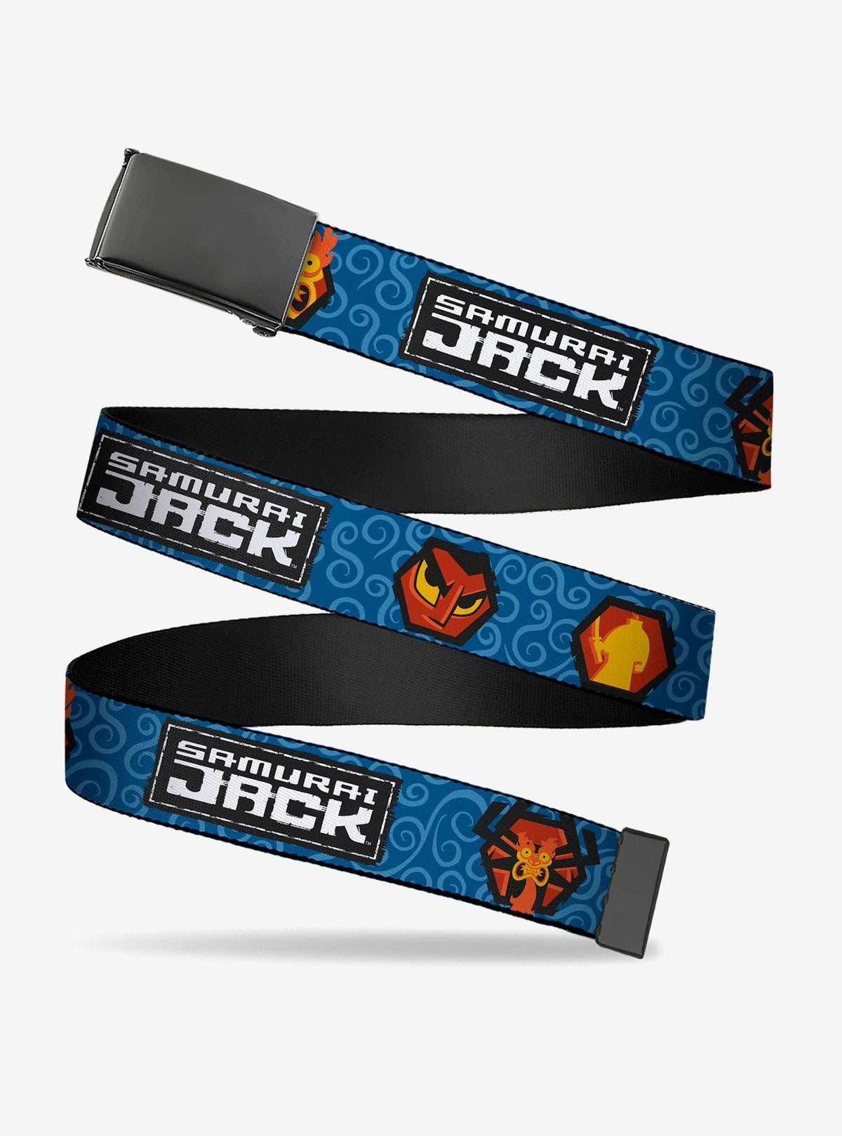 Cinturón de tela Samurai Jack con logo e íconos