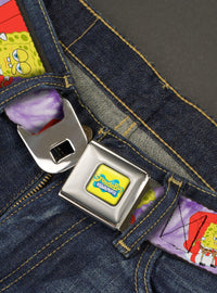 Cinturón tipo cinturón de seguridad de Bob Esponja tie-dye