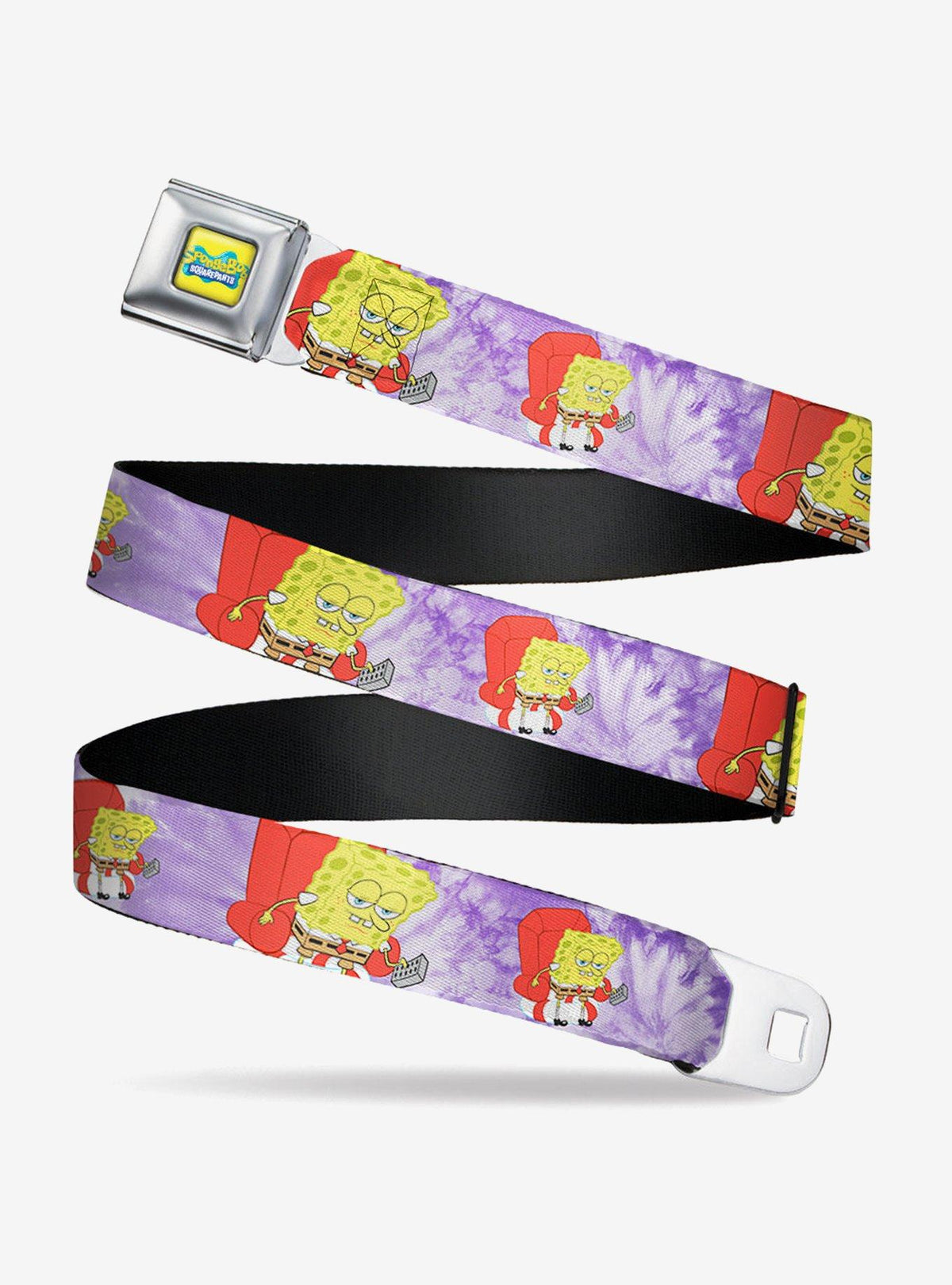 Cinturón tipo cinturón de seguridad de Bob Esponja tie-dye
