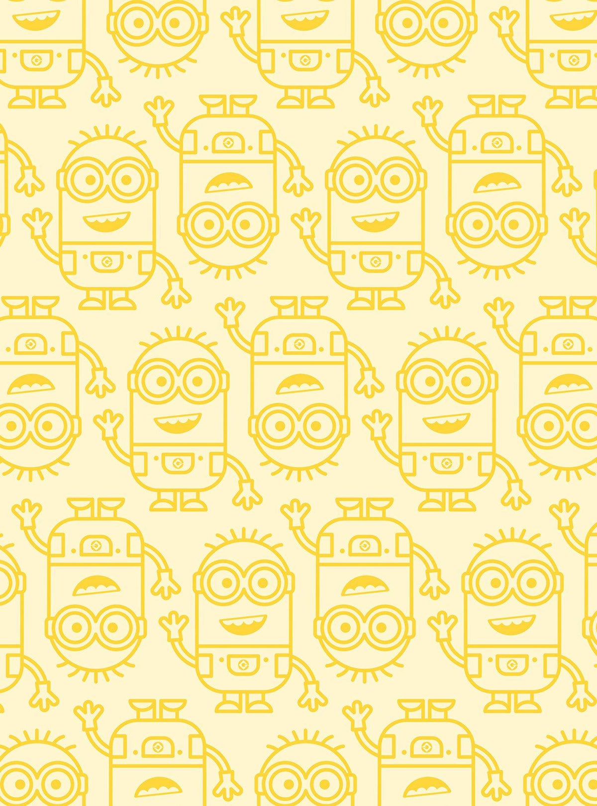 Papel mural adhesivo Minions de líneas amarillas