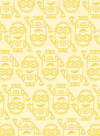 Papel mural adhesivo Minions de líneas amarillas