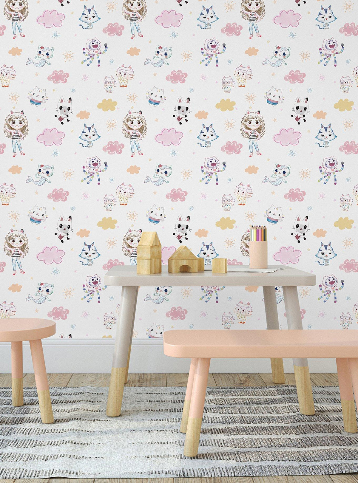 Papel mural autoadhesivo Gabby's Dollhouse