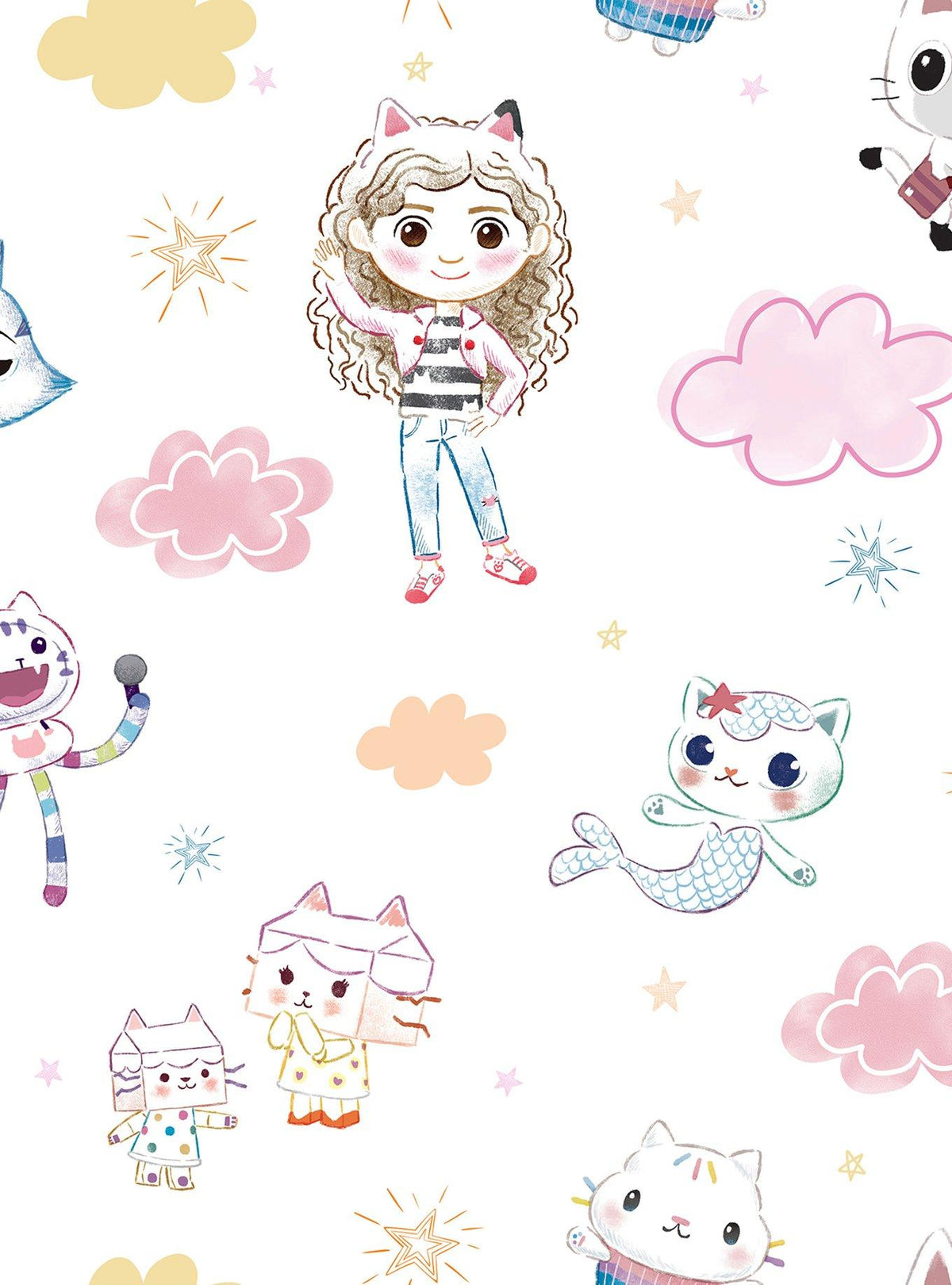 Papel mural autoadhesivo Gabby's Dollhouse