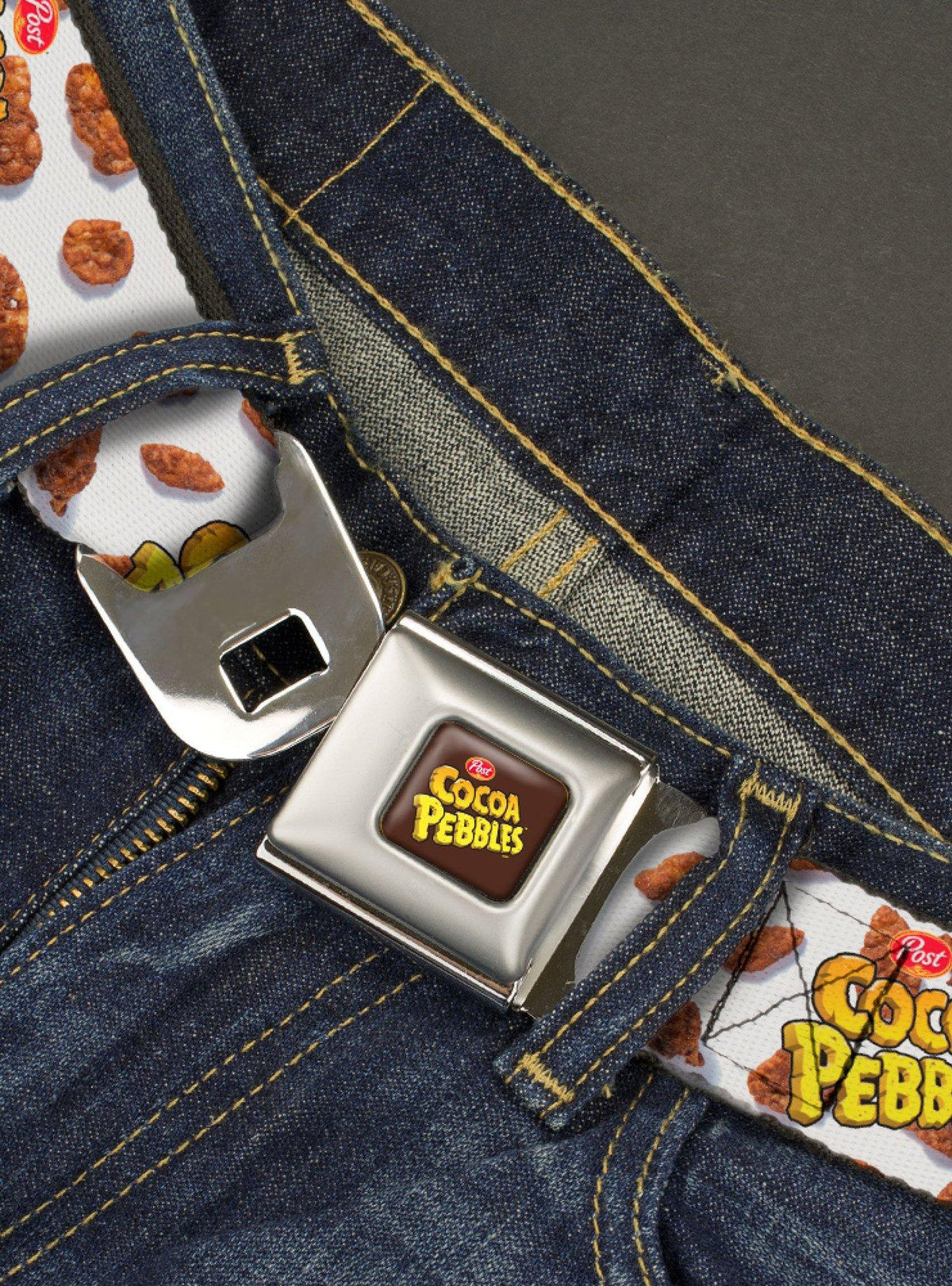 Cinturón juvenil Los Picapiedra con diseño Cocoa Pebbles