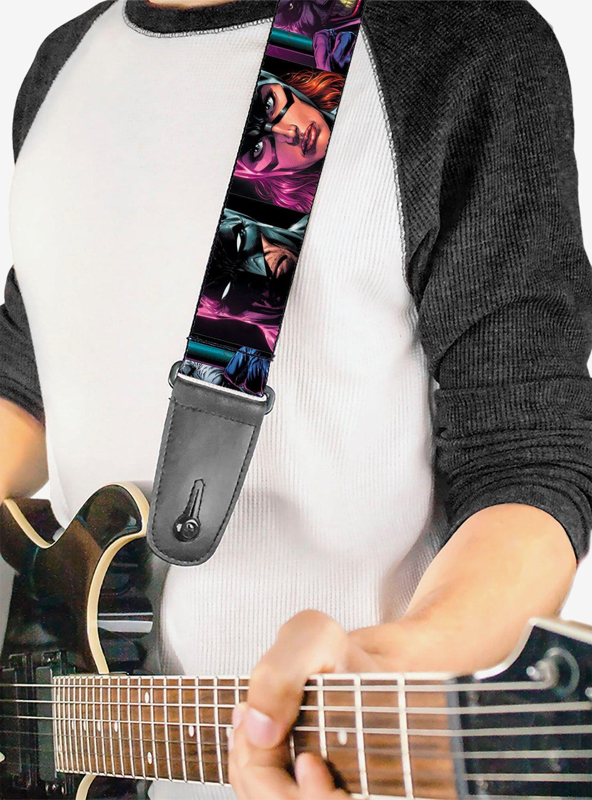 DC Comics: Correa para guitarra de Batman, Batgirl y Joker