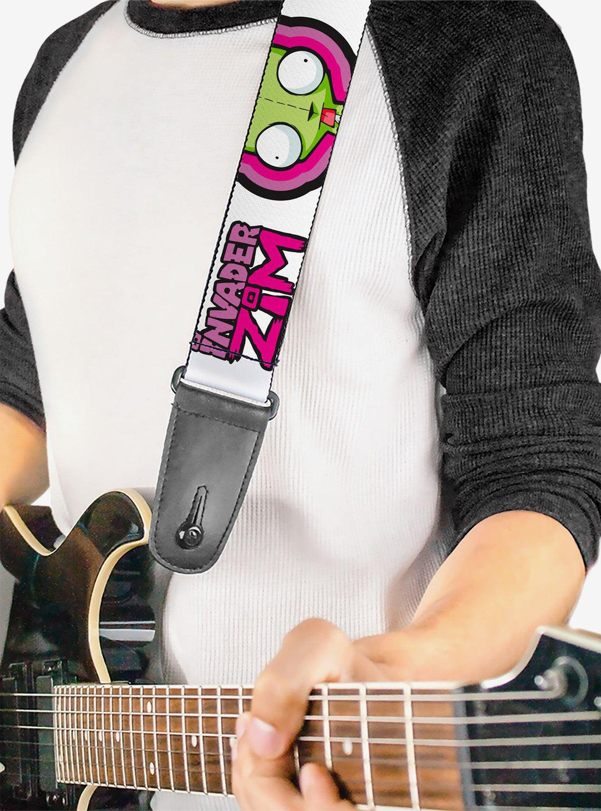 Correa de guitarra Invader Zim con logo y GIR