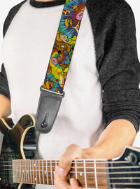 Correa de guitarra tie-dye de Scooby-Doo y Shaggy