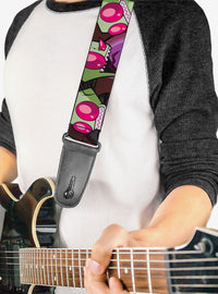 Correa para guitarra Invader Zim: poses en primer plano