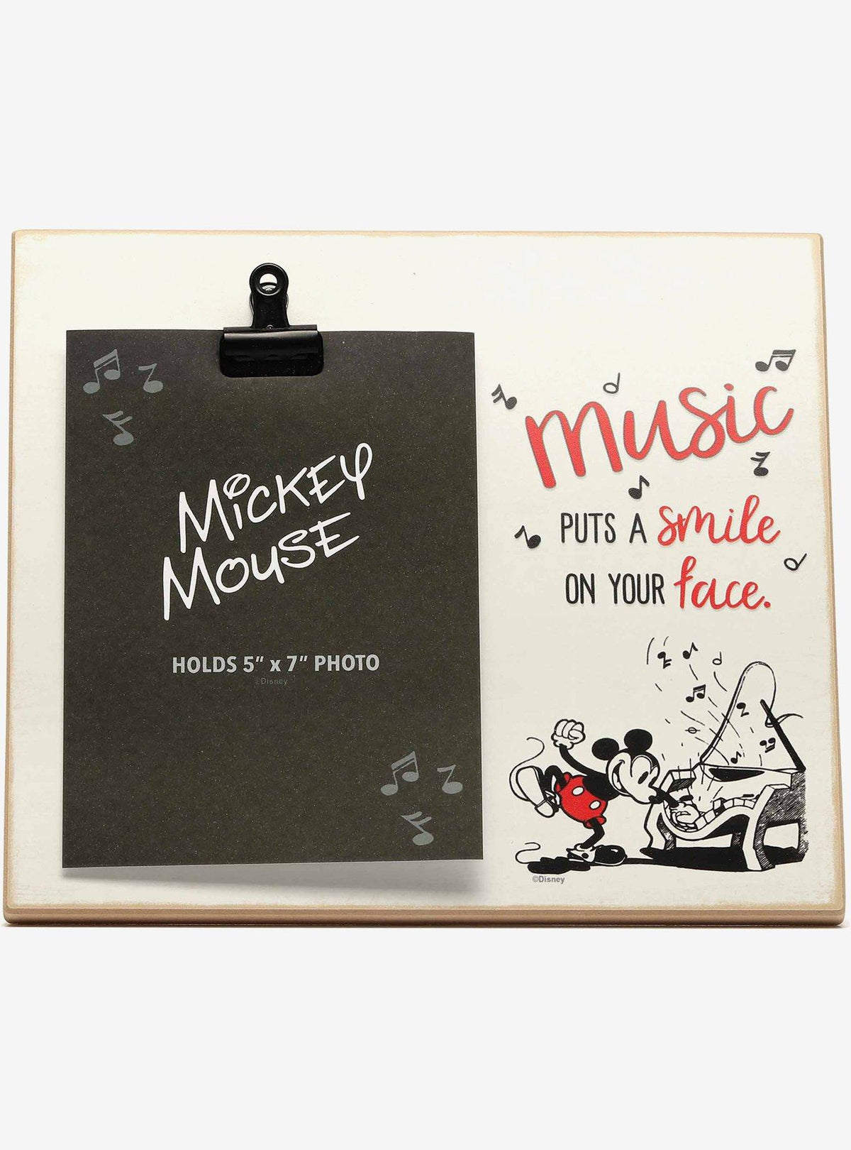 Marco de fotos de madera Mickey Mouse y música