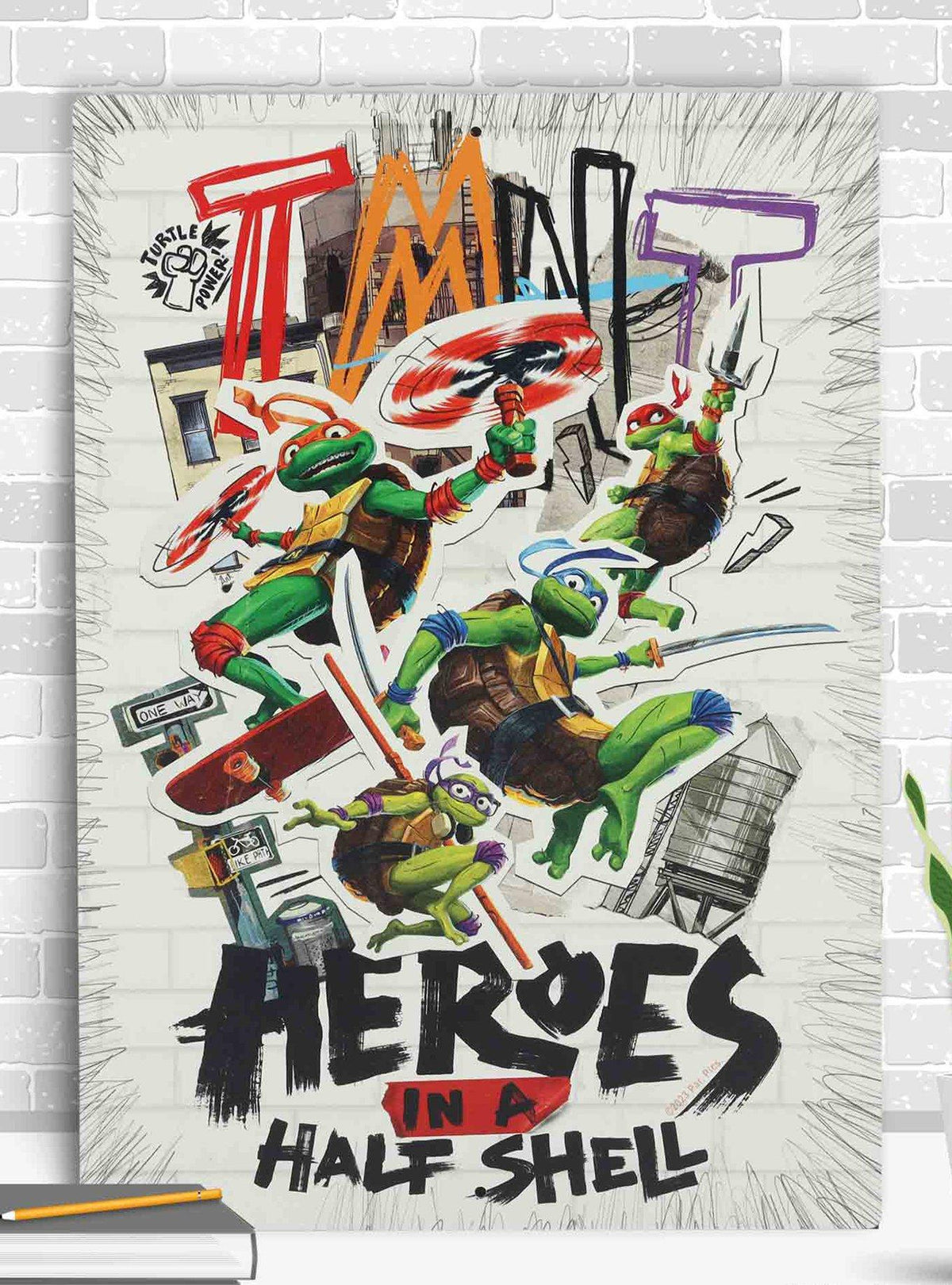 Teenage Mutant Ninja Turtles: decoración metálica de pared