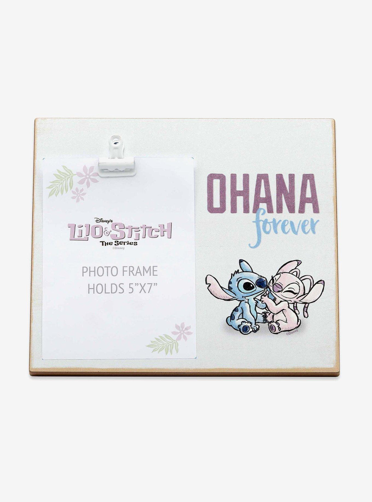 Marco de fotos de madera Stitch y Angel Ohana Forever
