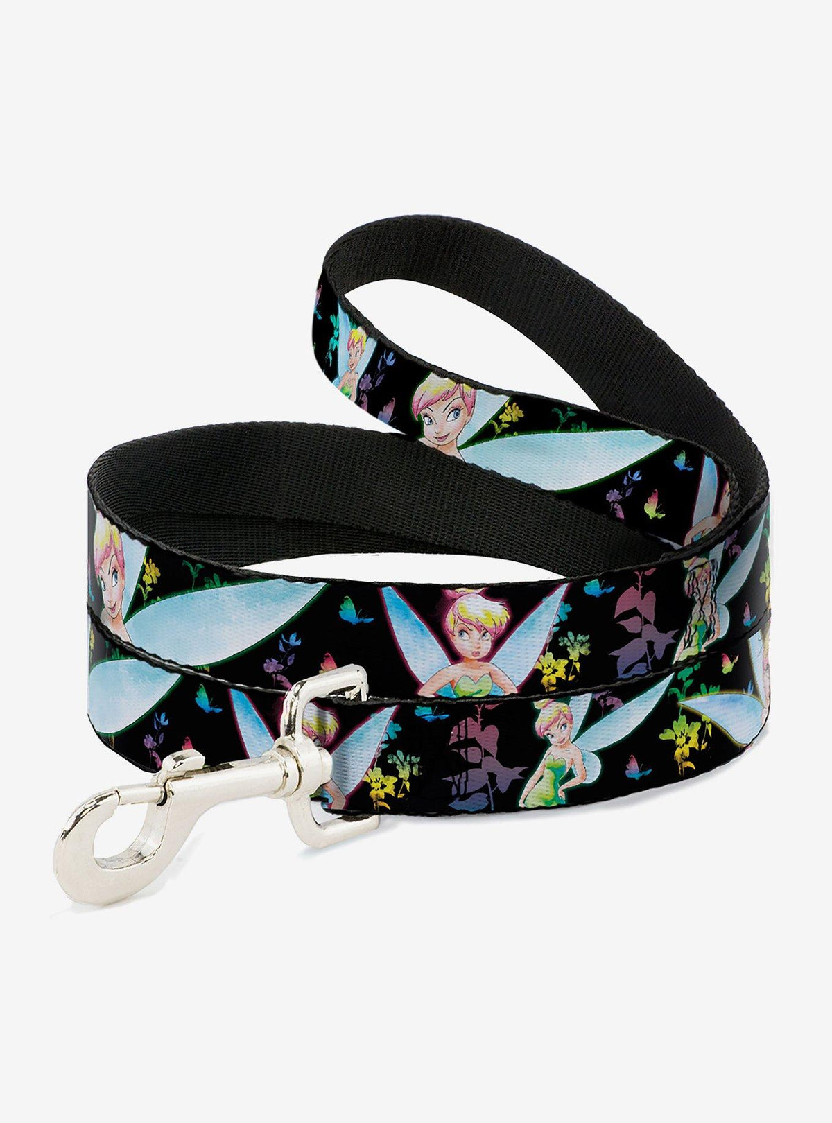 Correa para perro Disney Tinker Bell, flores y mariposas neón