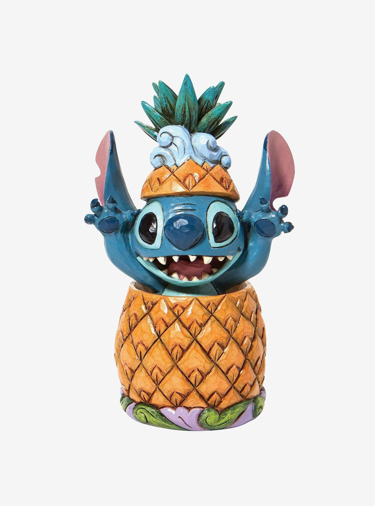 Figura de Stitch dentro de una piña