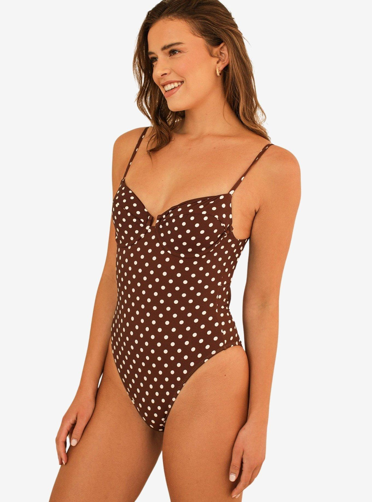 Traje entero Dippin' Daisy's Saltwater con lunares café