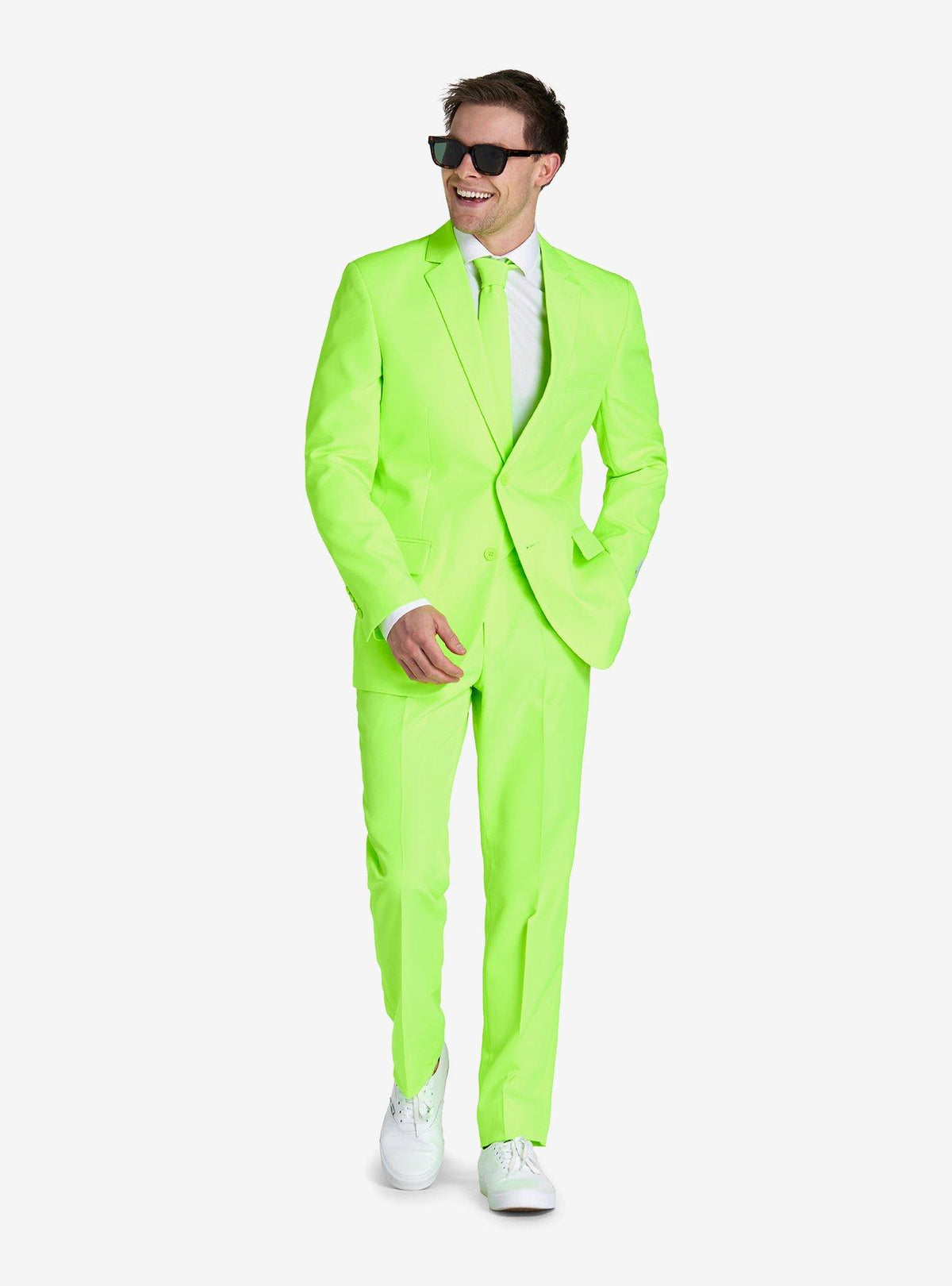 Traje verde lima neón para hombre