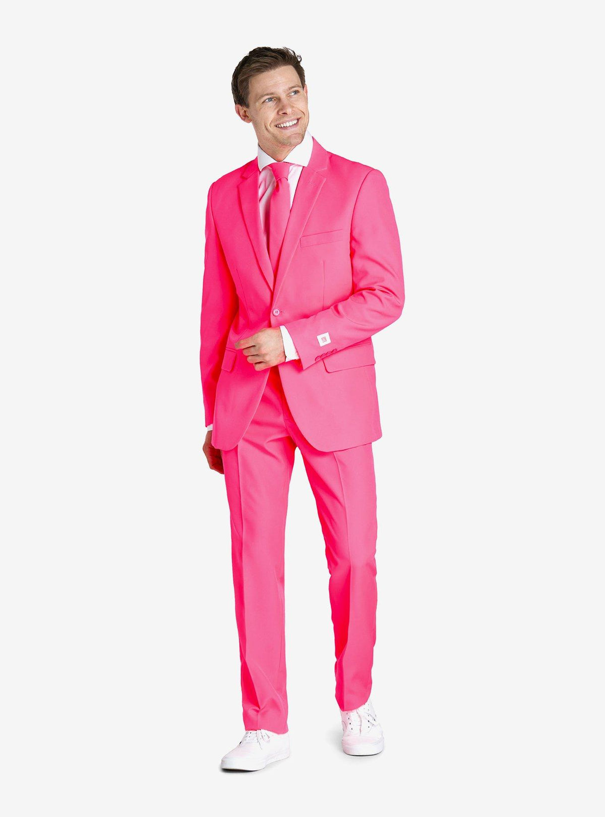 Traje neón rosado para hombre