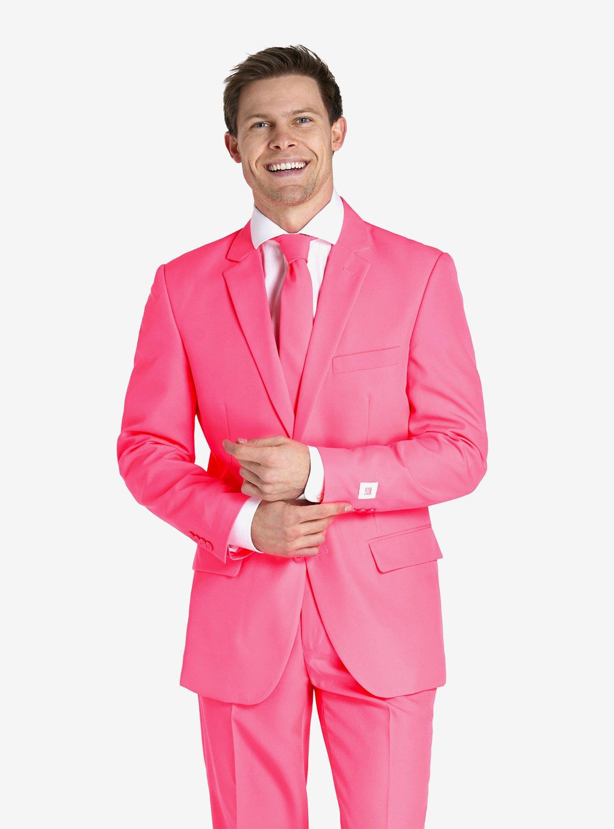 Traje neón rosado para hombre