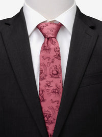 Corbata de hombre Disney Alice in Wonderland roja