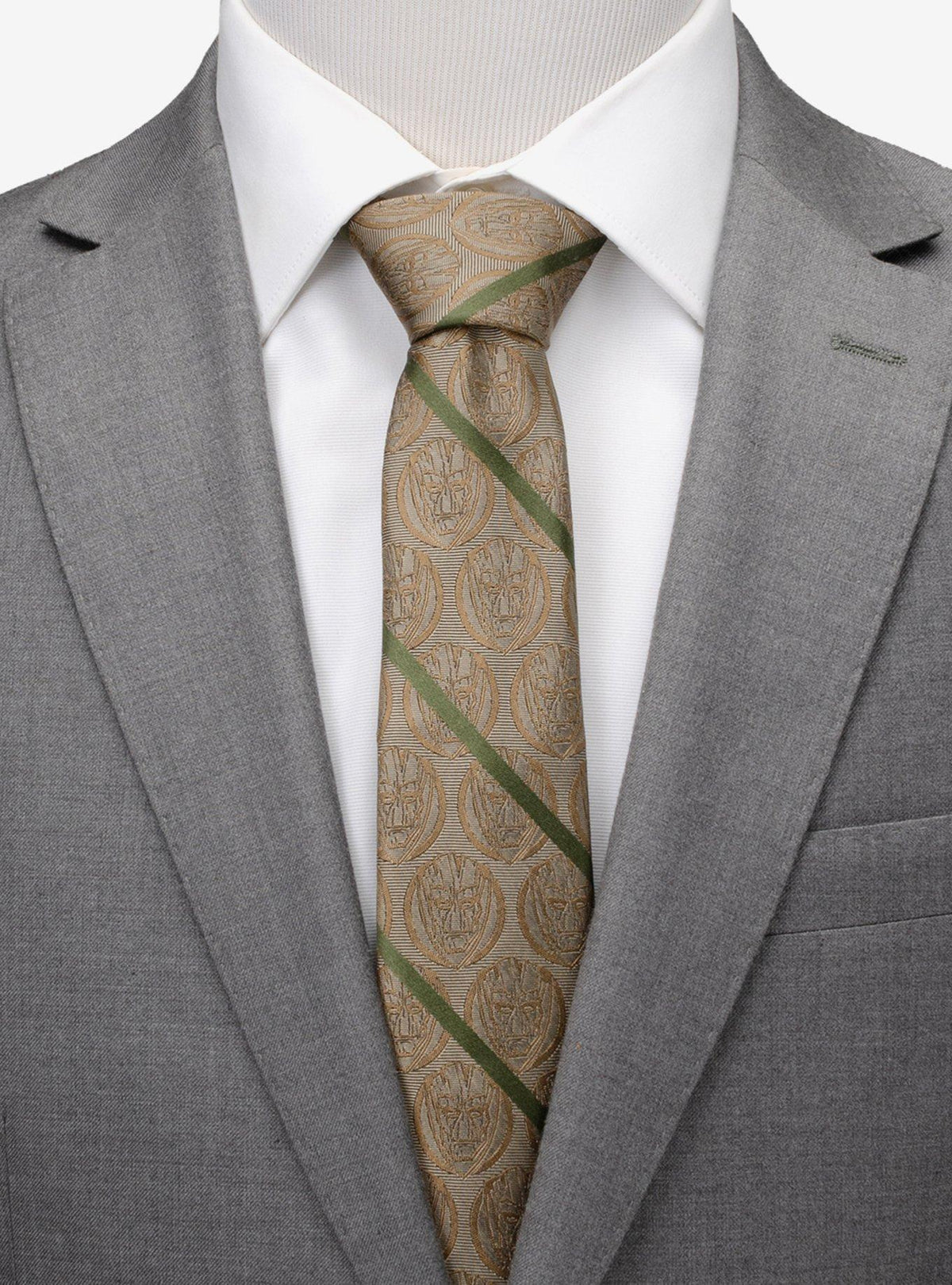 Corbata beige a rayas de Groot | Marvel
