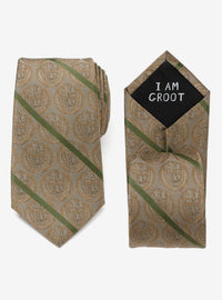 Corbata beige a rayas de Groot | Marvel