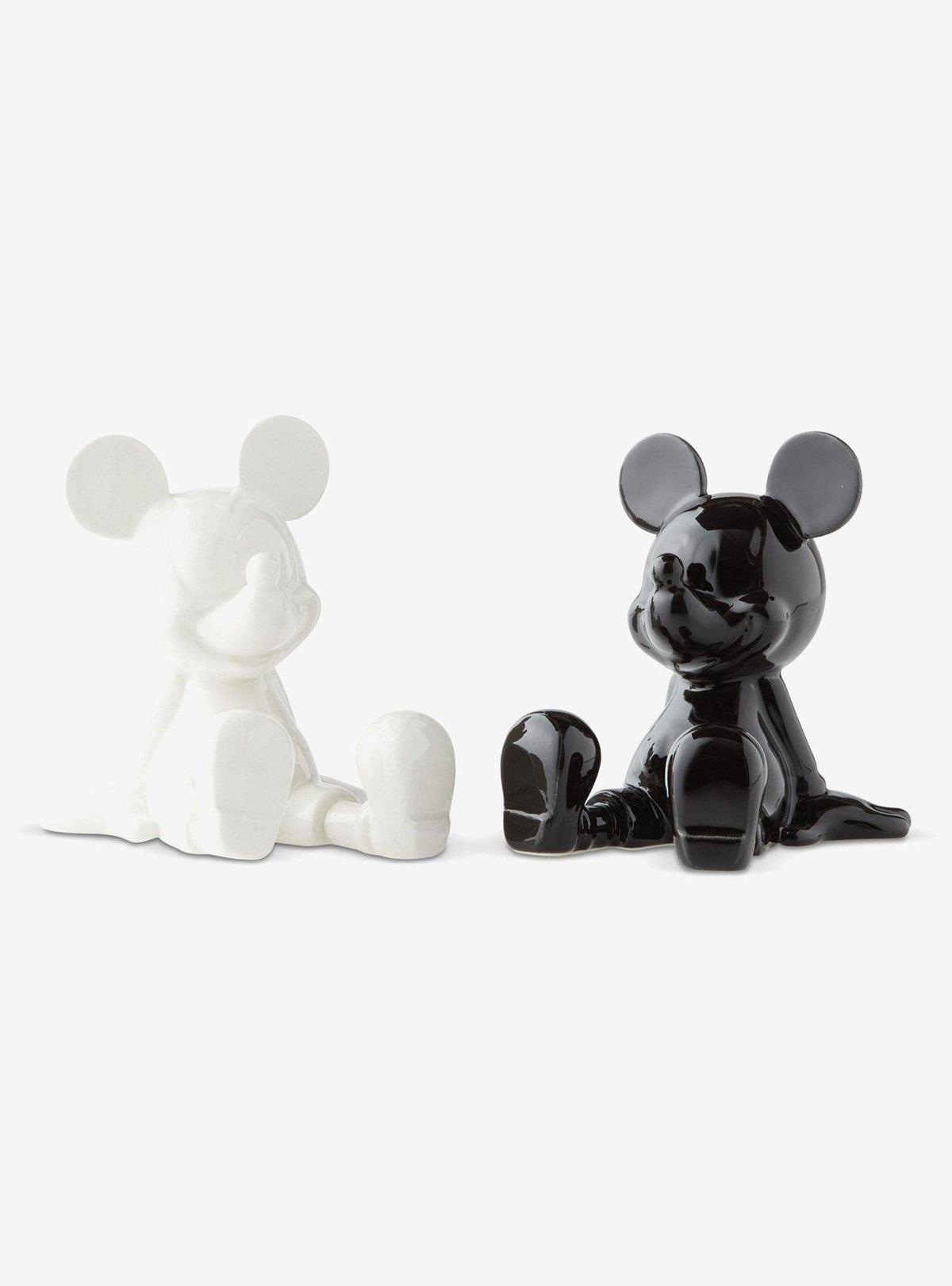 Saleros y pimenteros de Mickey Mouse blanco y negro