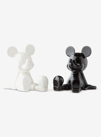 Saleros y pimenteros de Mickey Mouse blanco y negro