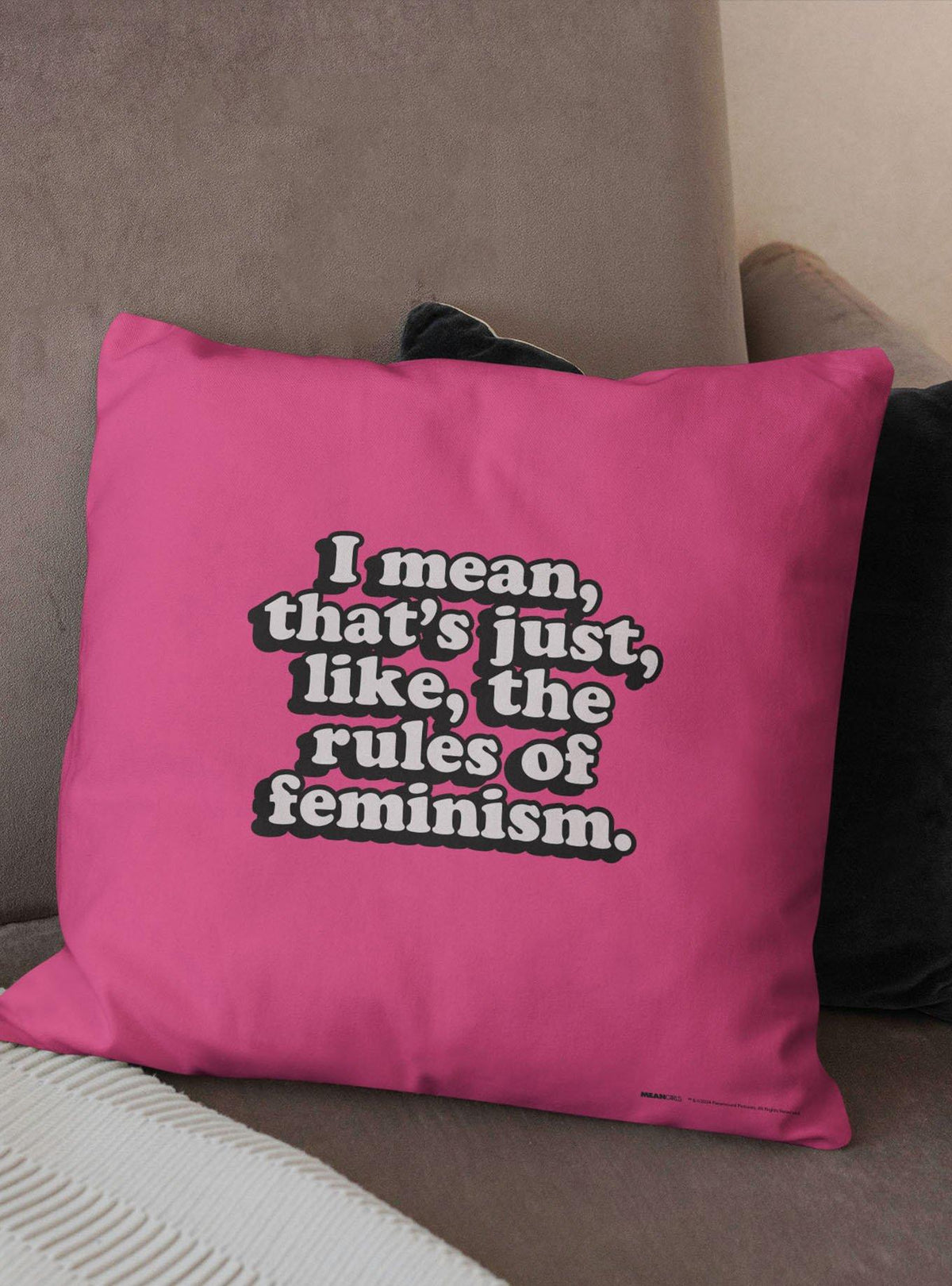 Cojín Mean Girls con diseño Rules of Feminism