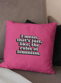 Cojín Mean Girls con diseño Rules of Feminism