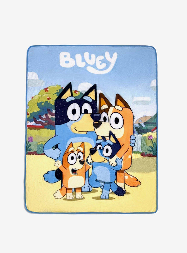 Manta Micro Raschel Bluey: Foto familiar
